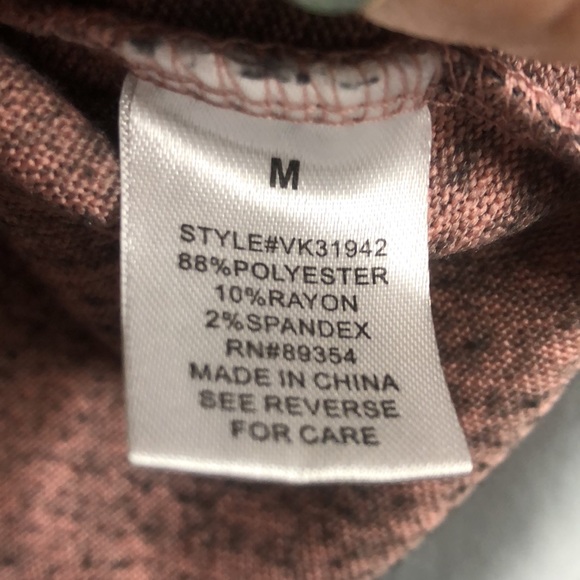 Adrienne Vittadini mauve heather gray polka dot blouse medium - Picture 9 of 12